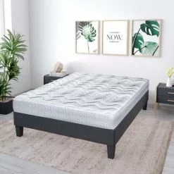 OLYMPE LITERIE | Matelas NAXOS 90x200 Cm | Mousse à Mémoire De Forme | Soutien Ferme - Blanc