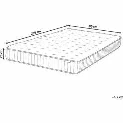 BELIANI Matelas En Tissu Blanc 80x200 - Blanc -Matelas Boutique 23483821 3