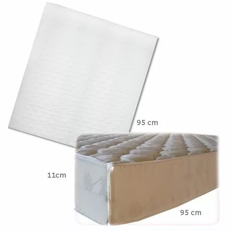 COUPEY Matelas Pour Lit Parc Carré 95x95 11cm - Blanc 1 COUPEY Matelas Pour Lit Parc Carré 95x95 11cm - Blanc
