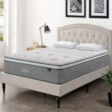 MOBILIER DECO HYBRID NATURE - Matelas Hybride 160 X 200 X 29 Cm Soie Et Ressorts Ensachés - Blanc 1 MOBILIER DECO HYBRID NATURE - Matelas Hybride 160 X 200 X 29 Cm Soie Et Ressorts Ensachés - Blanc