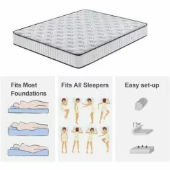 DEWINNER Matelas 90x200cm Mousse 22 Cm Et Mousse A Mémoire Matelas | Parfait Soutien Haute Resilience Ultra Respirante | Matelas Réversible à Deux Faces Entièrement Utilisables -Matelas Boutique 25791522 5