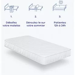 Hypnia - P'tit Matelas Croissance-60 X 120 (cm) - Blanc -Matelas Boutique 25966235 3