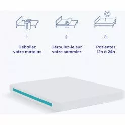 Hypnia - Matelas L'Essentiel-135 X 190 (cm) - Blanc -Matelas Boutique 25966298 3