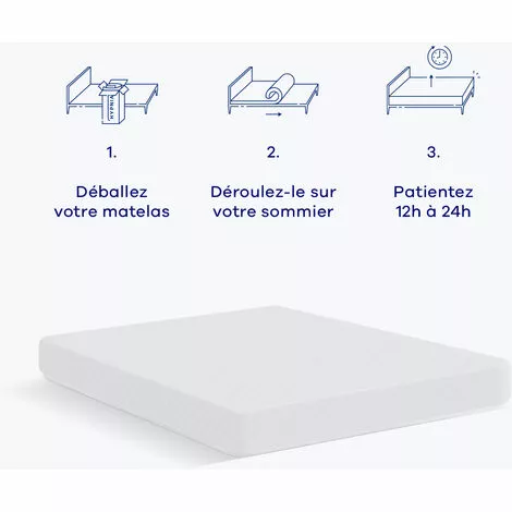Hypnia - Matelas Confort-80 X 200 (cm) - Blanc 3 Hypnia - Matelas Confort-80 X 200 (cm) - Blanc – Image 3