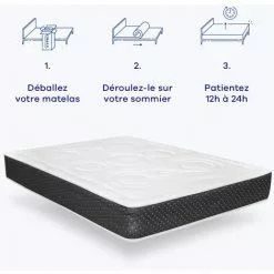 Hypnia - Matelas Hybride-140 X 190 (cm) - Blanc 7 Hypnia - Matelas Hybride-140 X 190 (cm) - Blanc -Matelas Boutique 25966445 3