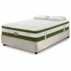 DECO IN PARIS Matelas Hybride BAMBOO 140 X 190 Cm Ressorts Ensachés Et Mémoire De Forme épaisseur 30 Cm - Blanc