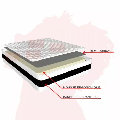 Matelas à Mémoire 160x200 H22cm COMFOPLUS, 3D Aération, Orthopédique, Respirant, Ferme, Hypoallergénique, BATFLEX - La Couleur Peut Changer - La Couleur Peut Changer 3 Matelas à Mémoire 160x200 H22cm COMFOPLUS, 3D Aération, Orthopédique, Respirant, Ferme, Hypoallergénique, BATFLEX - La Couleur Peut Changer - La Couleur Peut Changer – Image 3