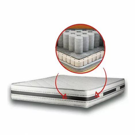BATFLEX Matelas à Mémoire De Forme + 800 Ressorts 160X200 H25 HYBRID - Mémoire De Forme 50 Kg/m3 + Mousse Ergonomique HD +800 Ressorts Ensachés - 3D Aération -Orthopédique - Hypoallergénique - La Couleur Peut Changer 3 BATFLEX Matelas à Mémoire De Forme + 800 Ressorts 160X200 H25 HYBRID - Mémoire De Forme 50 Kg/m3 + Mousse Ergonomique HD +800 Ressorts Ensachés - 3D Aération -Orthopédique - Hypoallergénique - La Couleur Peut Changer – Image 3