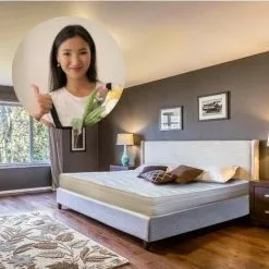 Matelas 140x190 H16 Mémoire De Forme “DORMIPURE” - 9 Zones - Equilibré - Mémoire De Forme “50 Kg/m3” + Mousse “25kg/m3” - Batflex - La Couleur Peut Changer