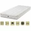 LITERIEJULIEN Matelas Face été Latex Naturel 80 Kg/m3 Face Hiver Mémoire De Forme 60 Kg/m3 80x190 X 21 Cm Ferme + Oreiller Visco - Spécial Sommier Electrique - Déhoussable Housse Lavable - 7 Zones De Confort
