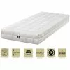 KINGOFDREAMS Matelas Face été Latex Naturel 70 Kg/m3 Face Hiver Mémoire De Forme 60 Kg/m3 90x190 X 22 Cm Souple + Oreiller Visco + Alèse - Spécial Sommier Electrique - Déhoussable Housse Lavable - 7 Zones De Confort