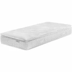 BELIANI Matelas En Tissu Beige 90x200 - Beige