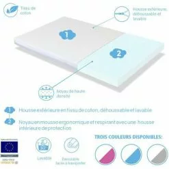 DORMALIT Tapis Enfant D'eveil Et De Jeux BLEU 3-en-1 - Transportable Et Deshoussable - Bleu -Matelas Boutique 29287027 4