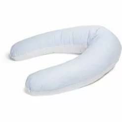 DORMALIT Coussin De Maternite Et D'allaitement Bebe Evolutif BLEU 160 CM - Dehoussable Avec Remplissage Mircrofibres