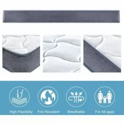 Matelas DEWINNER 90x190cm,Ressorts Ensachés+Mousse Mémoire,Epaisseur 20cm - Blanc 8 Matelas DEWINNER 90x190cm,Ressorts Ensachés+Mousse Mémoire,Epaisseur 20cm - Blanc -Matelas Boutique 29804379 4