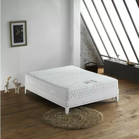 LITERIE JULIEN Matelas Memoryplus A Ressorts Ensaches + 3,5 Cm Latex Naturel à 70 % En 75 Kg/m3 - 80x190 Hauteur +/- 22,5 Cm - Accueil Ferme - Soutien Ferme + Oreiller Visco - 5 Zones De Confort - Hypoallergenique 1 LITERIE JULIEN Matelas Memoryplus A Ressorts Ensaches + 3,5 Cm Latex Naturel à 70 % En 75 Kg/m3 - 80x190 Hauteur +/- 22,5 Cm - Accueil Ferme - Soutien Ferme + Oreiller Visco - 5 Zones De Confort - Hypoallergenique