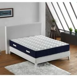 KINGOFDREAMS Matelas Benjamin A Ressorts + 3 Cm Latex Naturel à 70 % En 75 Kg/m3 + Alese 90x190 Hauteur +/- 30 Cm - Accueil Moelleux - Soutien Ferme - 5 Zones De Confort - Hypoallergenique