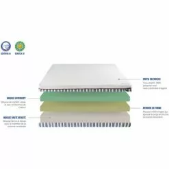 NEOREV | Matelas MON COCON 90x190 Cm | Mousse à Mémoire De Forme | Soutien Mi-Ferme - Blanc -Matelas Boutique 30154031 4