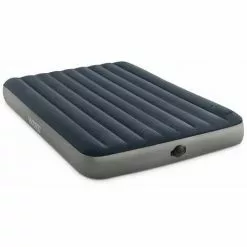 Matelas Gonflable Intex Downy Fiber-Tech 2 Places Avec Gonfleur à Piles Intégré