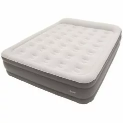 Outwell Matelas Gonflable Flock Superior Double Avec Pompe Intégrée - Gris