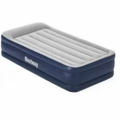 Lit Gonflable Individuel Bestway 191x97x46 Cm Gonfleur Integré Gris