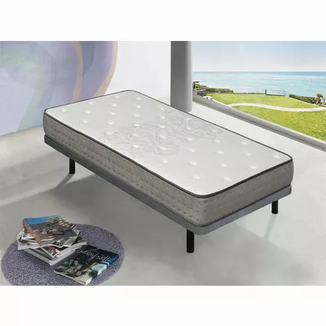 DORMALIT Matelas 80X160 BORDEAUX Epaisseur 20 CM - Ressorts Ensaches - Memoire De Forme Sur 2 Faces 2 DORMALIT Matelas 80X160 BORDEAUX Epaisseur 20 CM - Ressorts Ensaches - Memoire De Forme Sur 2 Faces – Image 2