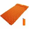 ASUPERMALL Matelas Gonflable Double Avec Oreillers, Matelas Gonflable De Camping, Orange