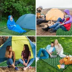 ASUPERMALL Matelas Gonflable Double Avec Oreillers, Matelas Gonflable De Camping, Orange -Matelas Boutique 33447589 5