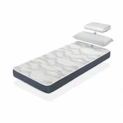 DORMALIT Pack LIT ENFANTS Matelas 80X160 H14 CM ERGO CONFORT + 1 Oreiller 80x35 Cm + 1 Protege Matelas 80x160 Cm