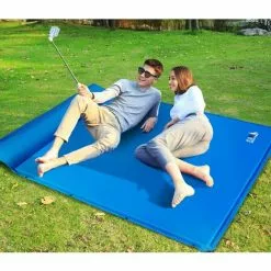 THSINDE Tapis De Pique-nique Gonflable Automatique 2-3 Personnes Camping Camping En Plein Air Pause Déjeuner Lit Rembourré (190 * 158 * 3) -Matelas Boutique 36246098 3