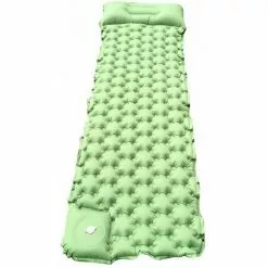 THSINDE Tapis De Couchage Extérieur ， Auto-Gonflable Avec Pompe Presse à Pied, Capable D'Épisser Les Tapis De Couchage Gonflables ， Matelas à Air Imperméable, Vert Pin