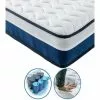 LITERIEJULIEN Matelas Alexis A Ressorts Ensaches + 3,5 Cm Latex Naturel à 70 % En 75 Kg/m3 + Alese 120x190 Hauteur +/- 25 Cm - Accueil Moelleux - Soutien Equilibre + Oreiller Visco - 5 Zones De Confort - Hypoallergenique