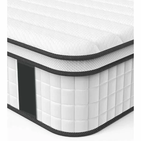 KINGOFDREAMS Matelas Sasha A Ressorts + 3 Cm Latex Naturel à 70 % En 75 Kg/m3 + Alese 120x190 Hauteur +/- 30 Cm - Accueil Moelleux - Soutien Equilibre - 5 Zones De Confort - Hypoallergenique 1 KINGOFDREAMS Matelas Sasha A Ressorts + 3 Cm Latex Naturel à 70 % En 75 Kg/m3 + Alese 120x190 Hauteur +/- 30 Cm - Accueil Moelleux - Soutien Equilibre - 5 Zones De Confort - Hypoallergenique