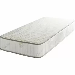 KINGOFDREAMS Super Deluxe Matelas 70x200 Mousse Poli Lattex Indéformable - Face Hiver Laine Merinos 100% - Tissu à L'Aloé Vera - Hauteur 23 Cm - Soutien Ferme