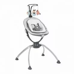 Babymoov Transat En Hauteur Pliable Swoon Up Graphik, Avec Systeme De Rotation 360°