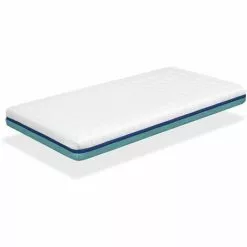 DORMALIT Matelas 80x130 LIT ENFANTS Epaisseur 14 CM BASIC PRO Dehoussable, Ergonomique, Respirant, Lavable, Memoire. Ideal Pour Lit Gigogne