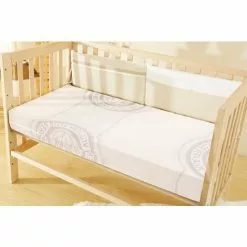 Matelas Bébé Bio 60x120 Cm - Épaisseur 10 Cm - Haute Densité - Tissu Aloe Vera - Soutien Mi-ferme - Déhoussable - Anti Acariens - Sanitized - Garantie 5 Ans - Sarah & Maël
