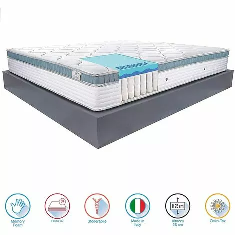 Farmarelax - Matelas Ressorts Ensachés Et Memory Massage Adaptatif - H26 - Double Confort - 80x190 Cm 4 Farmarelax - Matelas Ressorts Ensachés Et Memory Massage Adaptatif - H26 - Double Confort - 80x190 Cm – Image 4