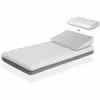 DORMALIT Pack Matelas KALA 57x117 Cm H 11cm + Plan Incline 15 + Protege Matelas 57x117 Cm.Dehoussable Et Lavable