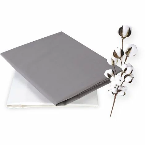 DORMALIT Drap Housse 100% Coton 70x160, Lot 2 Drap Blanc Et Gris, Matelas Lit Enfant 1 DORMALIT Drap Housse 100% Coton 70x160, Lot 2 Drap Blanc Et Gris, Matelas Lit Enfant