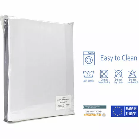 DORMALIT Drap Housse 100% Coton 70x160, Lot 2 Drap Blanc Et Gris, Matelas Lit Enfant 3 DORMALIT Drap Housse 100% Coton 70x160, Lot 2 Drap Blanc Et Gris, Matelas Lit Enfant – Image 3