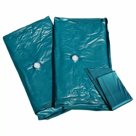 BELIANI Matelas à Eau En Plastique Bleu - Bleu 4 BELIANI Matelas à Eau En Plastique Bleu - Bleu – Image 4