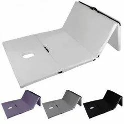 Matelas De Massage Pliant Avec Housse De Transport - 200 X 90 X 5 Cm - Blanc - Vivezen - Blanc