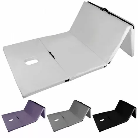 Matelas De Massage Pliant Avec Housse De Transport - 200 X 90 X 5 Cm - Blanc - Vivezen - Blanc 1 Matelas De Massage Pliant Avec Housse De Transport - 200 X 90 X 5 Cm - Blanc - Vivezen - Blanc