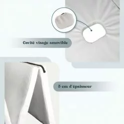 Matelas De Massage Pliant Avec Housse De Transport - 200 X 90 X 5 Cm - Blanc - Vivezen - Blanc 7 Matelas De Massage Pliant Avec Housse De Transport - 200 X 90 X 5 Cm - Blanc - Vivezen - Blanc -Matelas Boutique 52072656 3