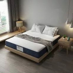 TEENO Matelas à Ressort En Mousse Avec 2cm De Mémoire De Forme 140x190x22cm