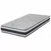 EBAC LITERIE Matelas Louxor 90x190 - Latex - Hauteur 21 Cm - Soutien Morphologique 5 Zones Confort - Gris