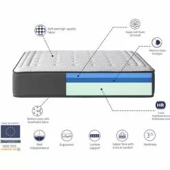 SHAULA Matelas 90X200 OLYMPO, Epaisseur 30 CM, Mousse A Memoire, Ergonomique Et Respirant. Fermete 3/5 Moyenne -Matelas Boutique 52961675 4