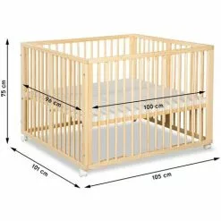 KLUPS JONAS Parc Bébé Réglable En Bois Avec Roulettes Intégrées Pin - Pin 8 KLUPS JONAS Parc Bébé Réglable En Bois Avec Roulettes Intégrées Pin - Pin -Matelas Boutique 53519891 4