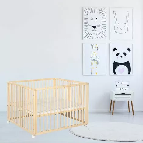 KLUPS JONAS Parc Bébé Réglable En Bois Avec Roulettes Intégrées Pin - Pin 5 KLUPS JONAS Parc Bébé Réglable En Bois Avec Roulettes Intégrées Pin - Pin – Image 5